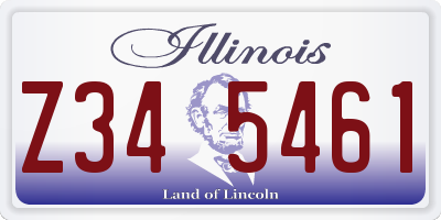 IL license plate Z345461