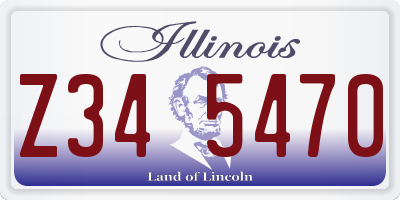 IL license plate Z345470