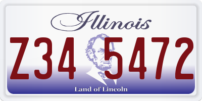 IL license plate Z345472