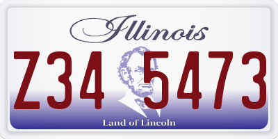 IL license plate Z345473