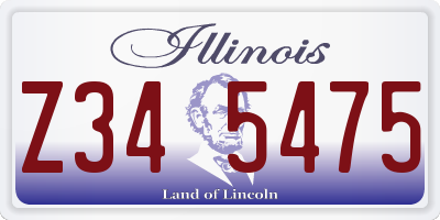 IL license plate Z345475