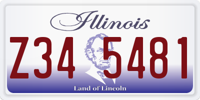 IL license plate Z345481