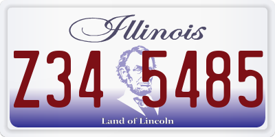 IL license plate Z345485