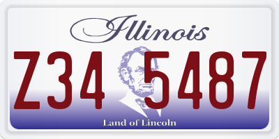 IL license plate Z345487