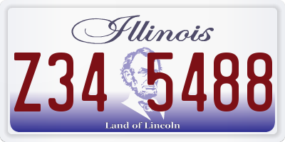 IL license plate Z345488