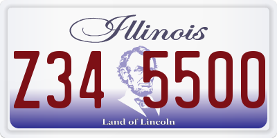 IL license plate Z345500