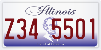 IL license plate Z345501
