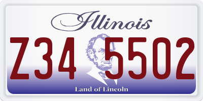 IL license plate Z345502