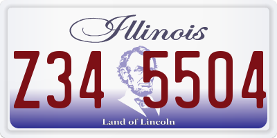 IL license plate Z345504