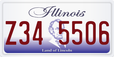 IL license plate Z345506
