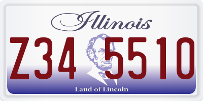 IL license plate Z345510