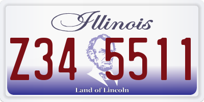 IL license plate Z345511
