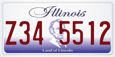IL license plate Z345512