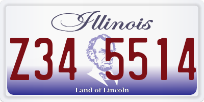 IL license plate Z345514