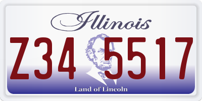 IL license plate Z345517