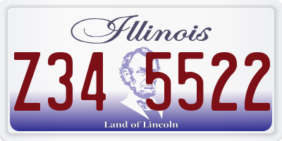 IL license plate Z345522