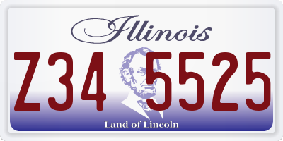 IL license plate Z345525