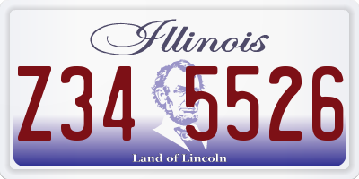 IL license plate Z345526