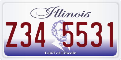 IL license plate Z345531