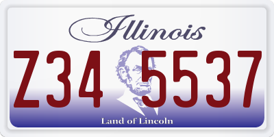IL license plate Z345537