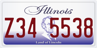 IL license plate Z345538