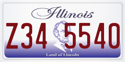 IL license plate Z345540