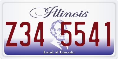 IL license plate Z345541