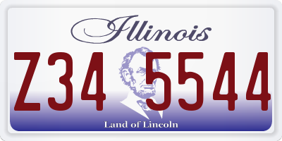 IL license plate Z345544