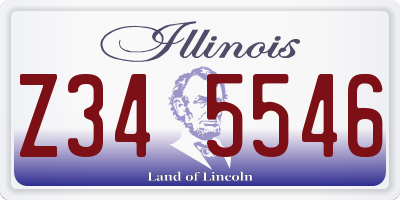 IL license plate Z345546