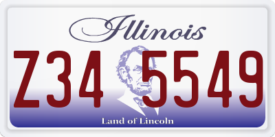 IL license plate Z345549