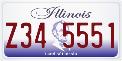 IL license plate Z345551