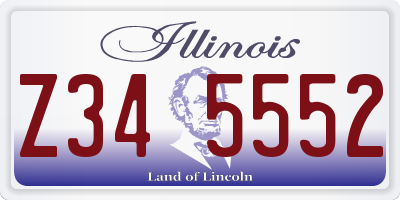 IL license plate Z345552