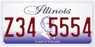 IL license plate Z345554