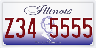 IL license plate Z345555