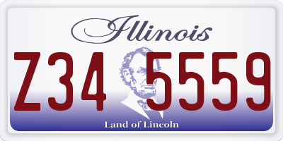 IL license plate Z345559