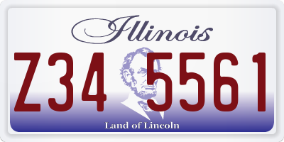 IL license plate Z345561