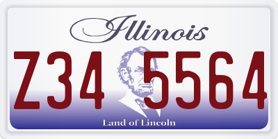 IL license plate Z345564