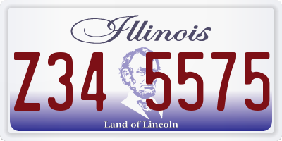 IL license plate Z345575