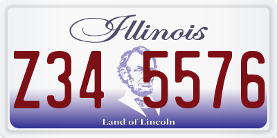 IL license plate Z345576