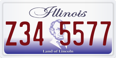 IL license plate Z345577
