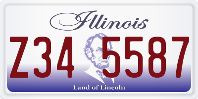 IL license plate Z345587