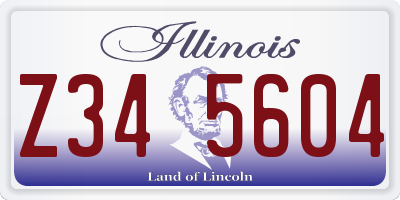 IL license plate Z345604