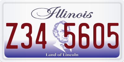 IL license plate Z345605