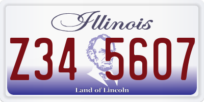 IL license plate Z345607