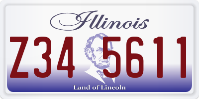 IL license plate Z345611