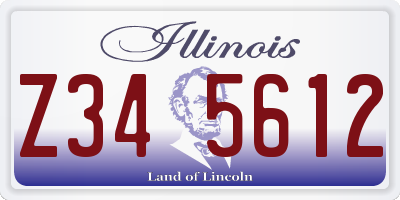 IL license plate Z345612