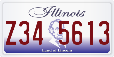 IL license plate Z345613
