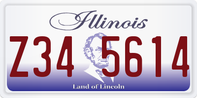 IL license plate Z345614