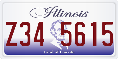 IL license plate Z345615