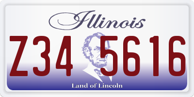 IL license plate Z345616